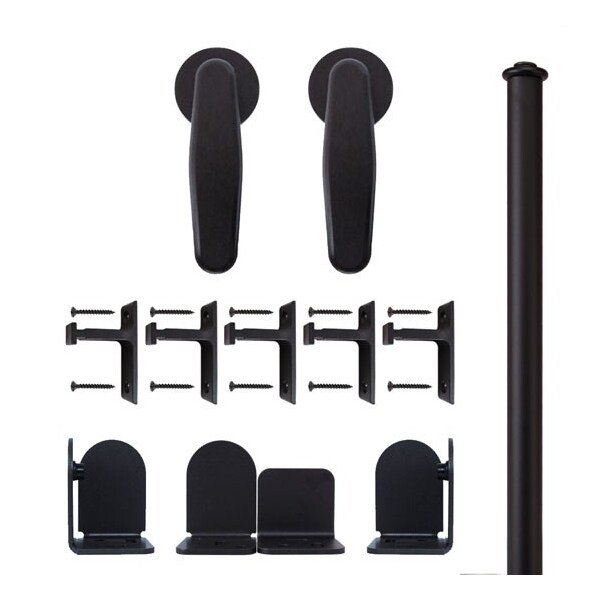 Quiet Glide Black 72" Vista Sliding Door Hardware QG.1300.V.08 - main